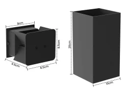 Outlet NETTLIFE Pack de 2 Aplique LED para exterior e interior: iluminación de pared negra, lámpara exterior, pared de casa 5 W IP65 blanco cálido 3000 K Negro