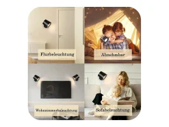 Sale NETTLIFE Pack de 2 Lámpara de pared de jaula de metal interiores, lámpara de techo de metal ajustable moderna regulable de 360 ​​​​°, diseño Negro