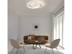 NETTLIFE Plafón LED Ajustable con Telécontrol, Blanco. Plafón de 35W, Moderno, Plano y Redondo, de 41 cm de Diámetro.