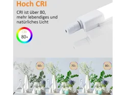 NETTLIFE, plafón LED de 120 cm para ambiente húmedo, 36 W, IP65, blanco neutro, 4000K.