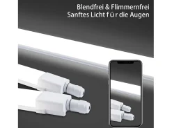 NETTLIFE, plafón LED de 120 cm para ambiente húmedo, 36 W, IP65, blanco neutro, 4000K.