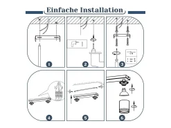 NETTLIFE Plafón^Plafón LED de 2 llama - Plafón GU10 Foco giratorio Aplique de madera Foco de pared para salón dormitorio Sin bombilla Negro