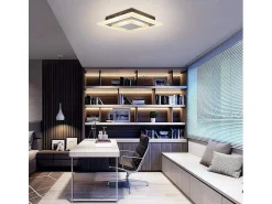 NETTLIFE Plafón^Plafón LED: Lámpara de Salón 30 cm, Lámpara de Cocina Regulable 23 W, Lámpara Moderna con Mando a Distancia para Dormitorio Blanco
