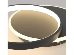 Clearance NETTLIFE Plafón LED para salón, dimmable, moderno, con mando a distancia para el pasillo. Negro