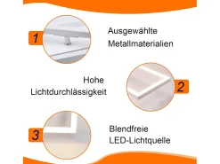 NETTLIFE Plafonario LED Marco Moderno 32W 3000K Blanco