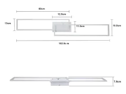 NETTLIFE Plafonario LED Marco Moderno 32W 3000K Blanco