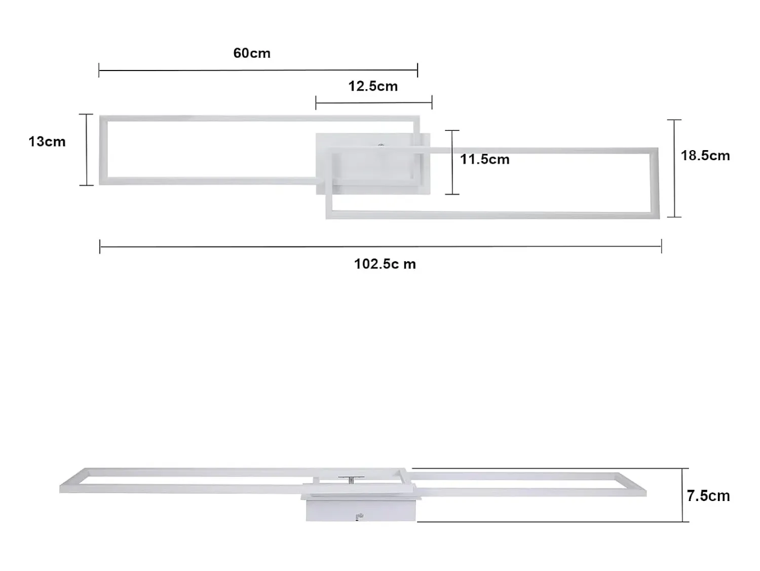 NETTLIFE Plafonario LED Marco Moderno 32W 3000K Blanco