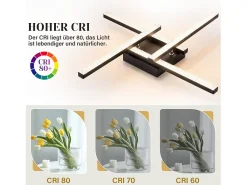 Outlet NETTLIFE Plafonario LED de Diseño Moderno, 24W, , 3000K, Luz Blanca Cálida Negro