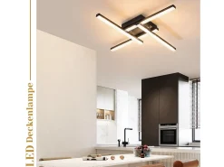 Outlet NETTLIFE Plafonario LED de Diseño Moderno, 24W, , 3000K, Luz Blanca Cálida Negro