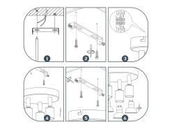 Online NETTLIFE Plafonario LED GU10 - 3 Luces de Techo Redondas Modernas, Luces de Techo de 350° para Cocinas, Pasillos, Habitaciones y Salones - Sin Bombilla, Cromado Plateado