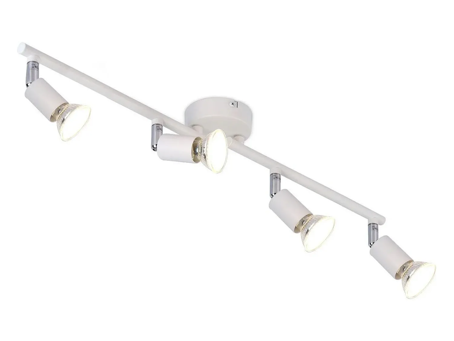NETTLIFE Plafón^Plafonero LED de 4 bombillas GU10, plafonero moderno con luz de punto para interiores, . Blanco