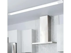 NETTLIFE Plafón^Plafonero LED de 120 cm y 36 W, tubo de luz para habitaciones húmedas, 4000 K, lámpara para bodega, neutro, ángulo de haz largo de 180°. Blanco
