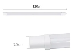 Discount NETTLIFE . Plafonero LED para ambiente húmedo, luz de 120 cm, plafonero de 36 W, IP65. Tubo fluorescente de luz para bañera de 5000 K. Blanco