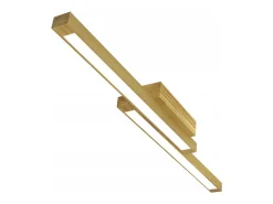 NETTLIFE Plafón^Techo luminoso LED, madera clara de 90 cm, 3000 K, blanco cálido, lámpara de diseño retro para el dormitorio, para salón, dormitorio, pasillo, comedor. Beige