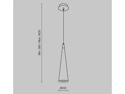 Outlet Maytoni Nevill Lámpara Colgante de Techo Slim Blanca, 1 Luz, GU10 Blanco