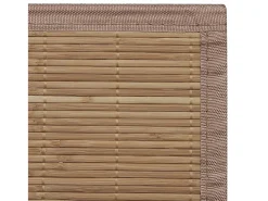 Hot Garden Furniture Noisiel Alfombra rectangular de bambú marrón 80 x 200 cm Marru00f3n