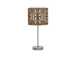 AKUNADECOR Lámpara De Mesa^Novedad Sobremesa Cuero/madera Oscura Katerina Dorado