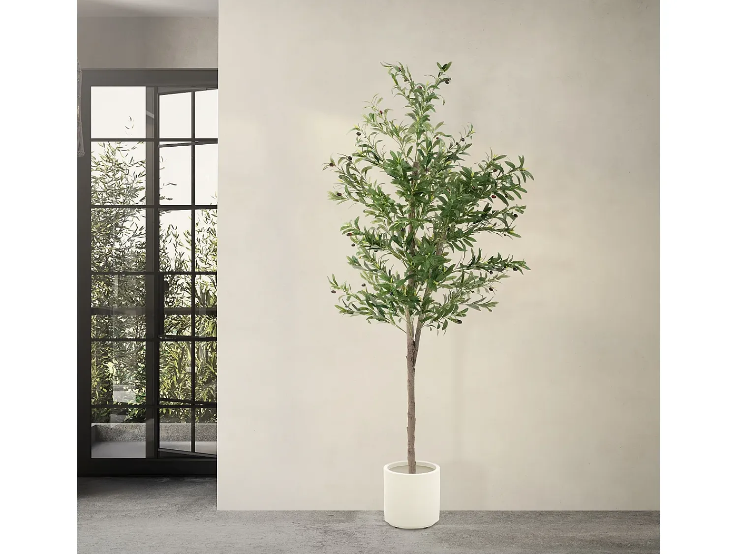 Best ML-DESIGN Olivo artificial Plantas artificiales Árbol artificial Planta artificial en mace Verde