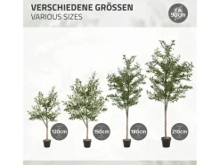 ML-DESIGN Planta Artificial^Olivo artificial Plantas artificiales Árbol artificial Planta artificial en mace Verde