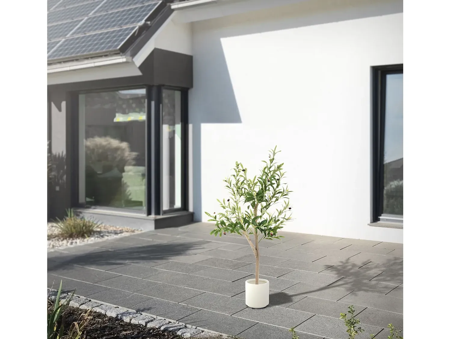 ML-DESIGN Planta Artificial^Olivo artificial Plantas artificiales Árbol artificial Planta artificial en mace Verde