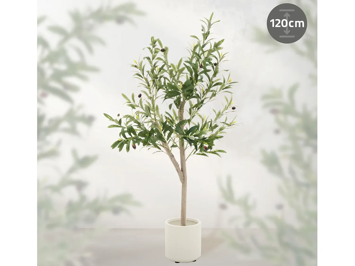 ML-DESIGN Planta Artificial^Olivo artificial Plantas artificiales Árbol artificial Planta artificial en mace Verde
