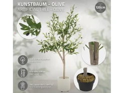 ML-DESIGN Planta Artificial^Olivo artificial Plantas artificiales Árbol artificial Planta artificial en mace Verde