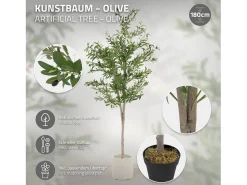 ML-DESIGN Planta Artificial^Olivo artificial Plantas artificiales Árbol artificial Planta artificial en mace Verde