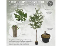 ML-DESIGN Planta Artificial^Olivo artificial Plantas artificiales Árbol artificial Planta artificial en mace Verde