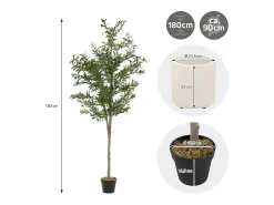 ML-DESIGN Planta Artificial^Olivo artificial Plantas artificiales Árbol artificial Planta artificial en mace Verde