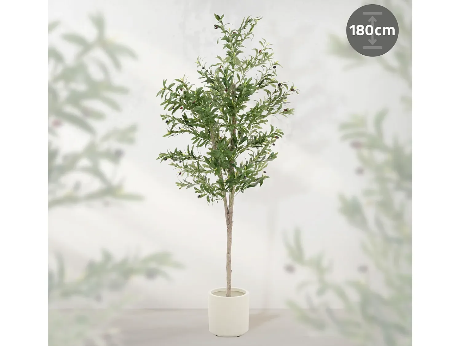 ML-DESIGN Planta Artificial^Olivo artificial Plantas artificiales Árbol artificial Planta artificial en mace Verde