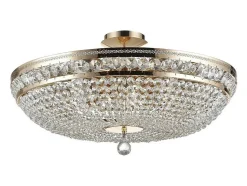 Maytoni Plafón^Ottilia Lámpara de Techo Semi Empotrada Oro & Cristal, 12 Luces, E14 Dorado