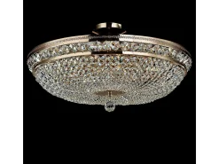 Maytoni Plafón^Ottilia Lámpara de Techo Semi Empotrada Oro & Cristal, 12 Luces, E14 Dorado