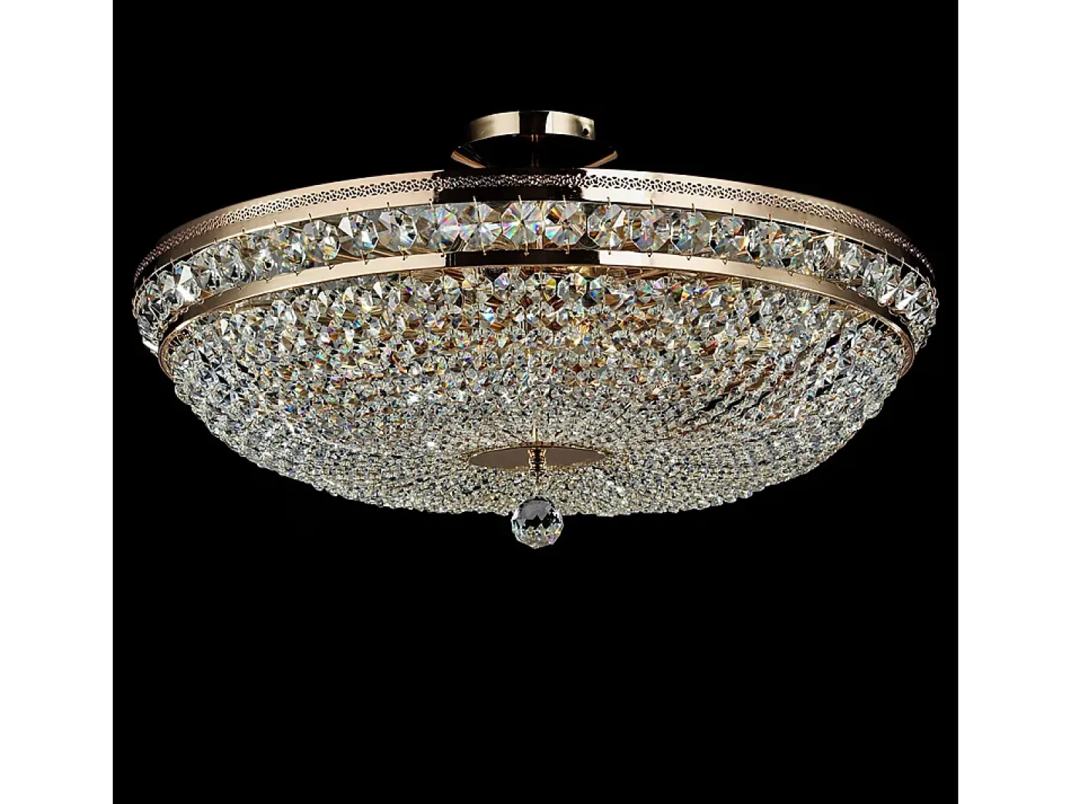 Maytoni Plafón^Ottilia Lámpara de Techo Semi Empotrada Oro & Cristal, 12 Luces, E14 Dorado