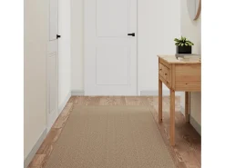 Overijse Alfombra de pasillo con aspecto de sisal color arena 80x150 cm