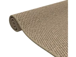 Overijse Alfombra de pasillo con aspecto de sisal color arena 80x150 cm