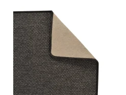 Overijse Alfombra de pasillo con aspecto sisal gris antracita 50x200 cm