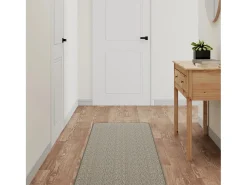 Overijse Alfombra de pasillo con aspecto de sisal platina 50x150 cm