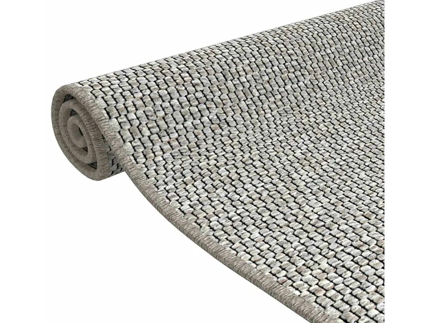Overijse Alfombra de pasillo con aspecto de sisal platina 50x150 cm