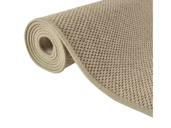 Overijse Alfombra de pasillo con aspecto de sisal color arena 80x300 cm