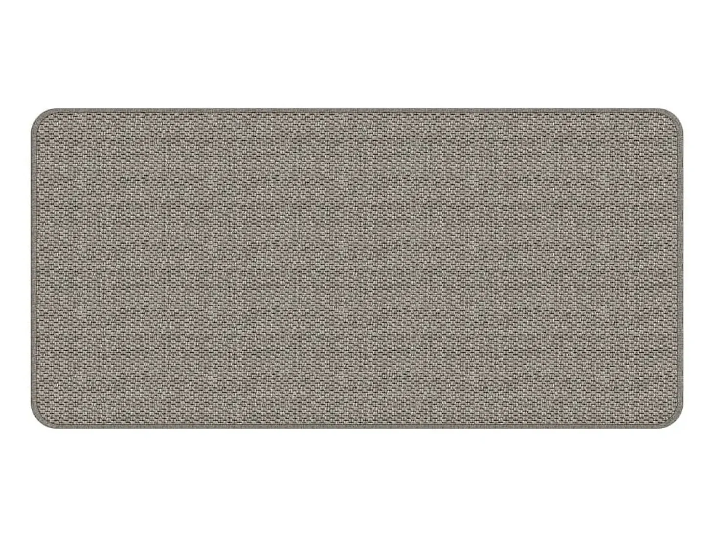 Overijse Alfombra de pasillo con aspecto de sisal plateada 50x100 cm