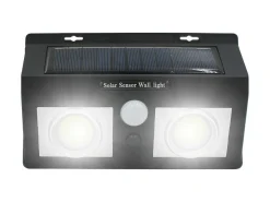 Best 7H SEVENON Pack 6 Apliques de Pared Solares LED 2 Luces con Sensor Crepuscular y Movimiento 7500K 20000H 7hSevenOn Negro