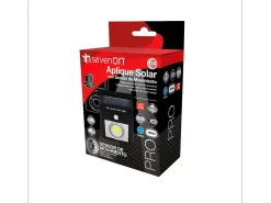 Pack 6 Apliques de Pared Solares LED con Sensor Crepuscular y Movimiento Negro 7500K 20000H 7hSevenOn