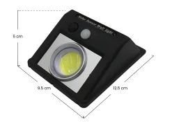 Pack 6 Apliques de Pared Solares LED con Sensor Crepuscular y Movimiento Negro 7500K 20000H 7hSevenOn