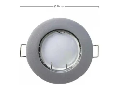 7H SEVENON Plafón^Pack 3 Focos LED Empotrables Redondos GU10 7W 525lm Ø7cm Aluminio 7hSevenOn Gris