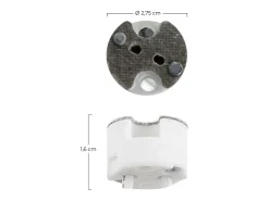 7H SEVENON Lámpara Suspendida^Pack 2 Portalámparas de Silicona GU5.3 7hSevenOn Elec Blanco
