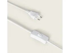 Hot Ledkia Pack de 2 Lámparas de Mesa Cerámica y Tela Argua Marfil
