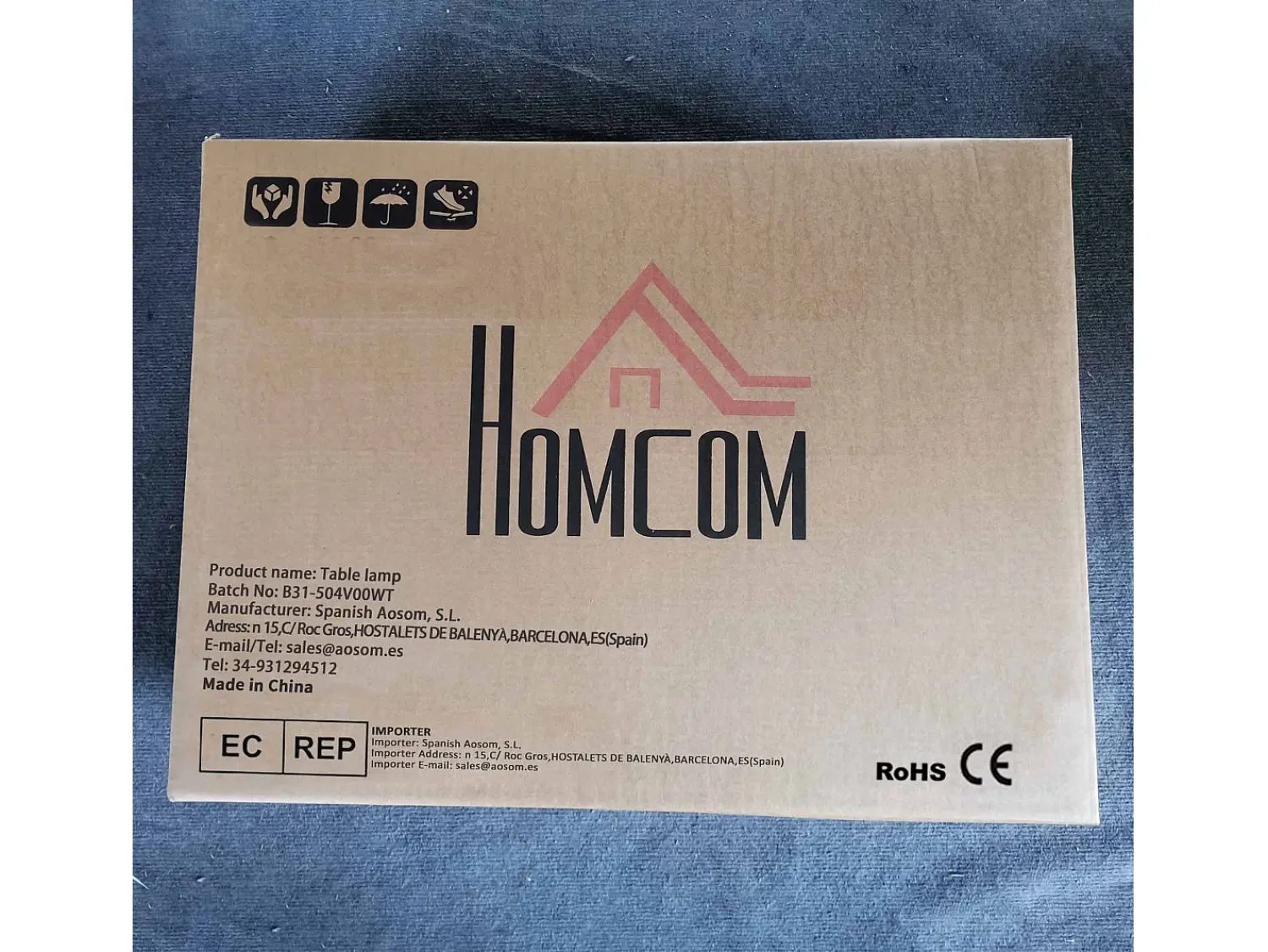 Homcom Pack de 2 lámparas Flow luz LED Bluetooth 32,5x6x6 cm Blanco
