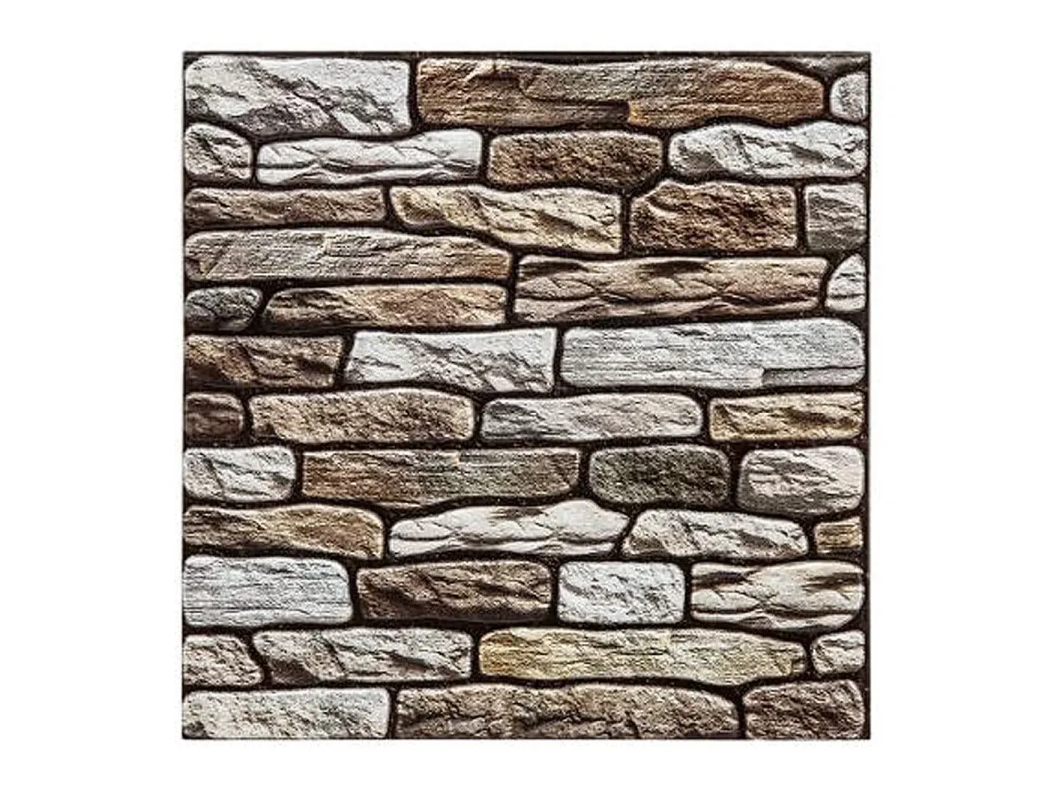 Clearance Atmosphera Pack de 2 stickers de pared piedra rojo 30x30 cm Topo