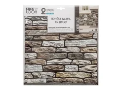 Clearance Atmosphera Pack de 2 stickers de pared piedra rojo 30x30 cm Topo