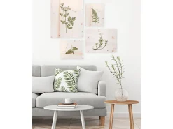 DECOWOOD Cuadro^Pack de cuadros con motivos Botánicos Blanco